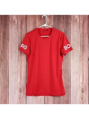 Bjorn Borg Mens Size Large Hydro Pro Active Performance Athletic T-Shirt Tee Red